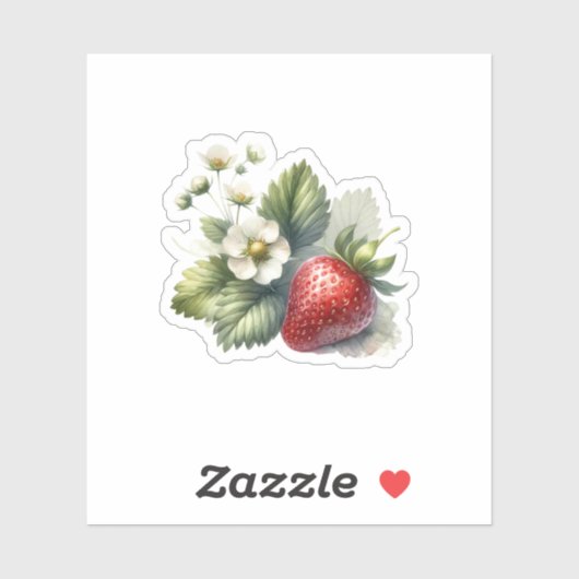 Sticker en vinyle coupé sur mesure à la fraise ave (Feuille)