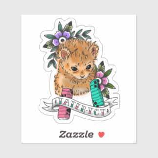 Sticker en vinyle coupé sur mesure, autocollant mè