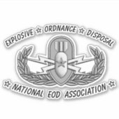 Sticker en vinyle coupé sur mesure Badge EOD (Devant)