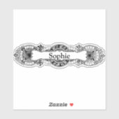 Sticker en vinyle coupé sur mesure baroque (Feuille)