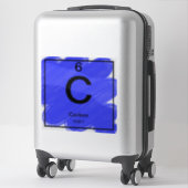 Sticker en vinyle coupé sur mesure - Carbone (Sur valise)