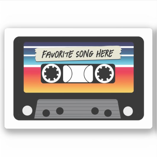 Sticker en vinyle coupé sur mesure de la cassette  (Devant)