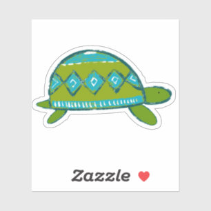 Sticker en vinyle coupé sur mesure de la tortue de