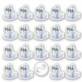 Sticker en vinyle coupé sur mesure, dessin de tipi (Devant)