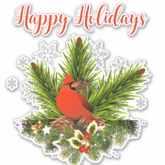 Sticker en vinyle coupé sur mesure du cardinal de (Devant)