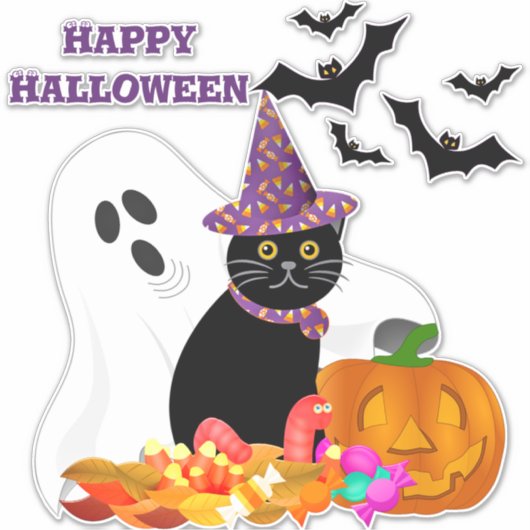 Sticker en vinyle coupé sur mesure du Citrouille d (Devant)