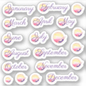 Sticker en vinyle coupé sur mesure du Mois de feu (Devant)