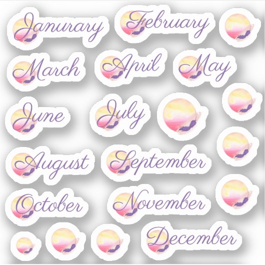 Sticker en vinyle coupé sur mesure du Mois de feu  (Devant)