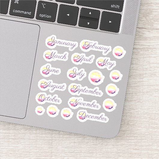 Sticker en vinyle coupé sur mesure du Mois de feu (Détail)