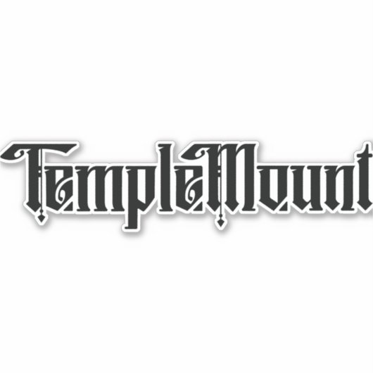 Sticker en vinyle coupé sur mesure du mont Temple (Devant)