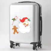 Sticker en vinyle coupé sur mesure du Père Noël (Sur valise)