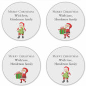 Sticker en vinyle coupé sur mesure du Père Noël (Devant)