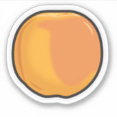 Sticker en vinyle coupé sur mesure d'une pêche (Devant)