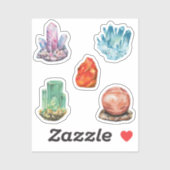 Sticker en vinyle coupé sur mesure en cristaux d'a (Feuille)