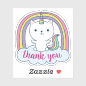 Sticker en vinyle coupé sur mesure en Merci de maï (Feuille)