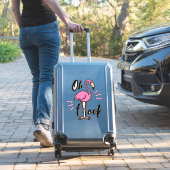 Sticker en vinyle coupé sur mesure, flamingo (Valise Insitu)