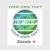 Sticker en vinyle coupé sur mesure Hip hop (Feuille)