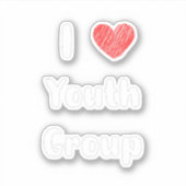 Sticker en vinyle coupé sur mesure I Heart Youth G (Devant)
