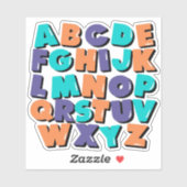 Sticker en vinyle coupé sur mesure - Lettres joyeu (Feuille)