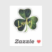 Sticker en vinyle Coupé sur mesure Lucky Green Sha (Feuille)