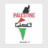 Sticker en vinyle coupé sur mesure PALESTINE GRATU (Feuille)