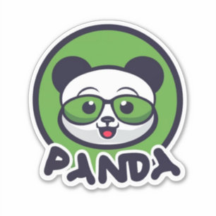 Sticker en vinyle coupé sur mesure Panda