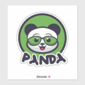 Sticker en vinyle coupé sur mesure Panda (Feuille)