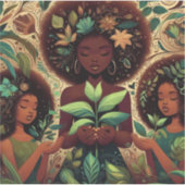 Sticker en vinyle coupé sur mesure Plante (Devant)