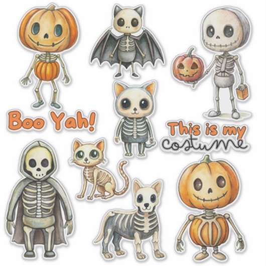 Sticker en vinyle coupé sur mesure pour bébés Skel (Devant)