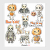 Sticker en vinyle coupé sur mesure pour bébés Skel (Feuille)