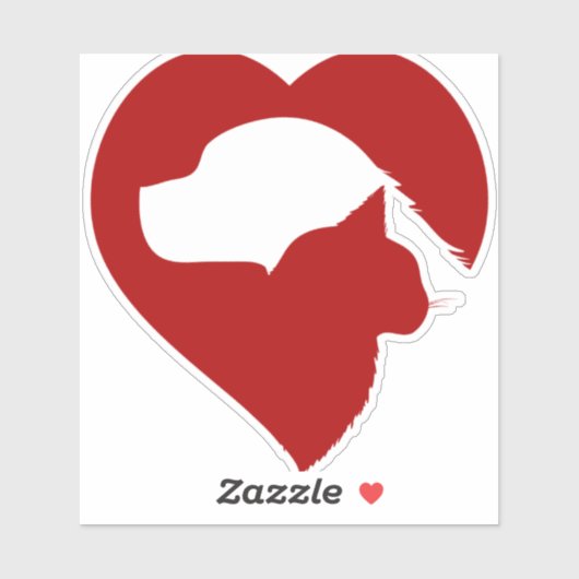 Sticker en vinyle coupé sur mesure pour chat rouge (Feuille)