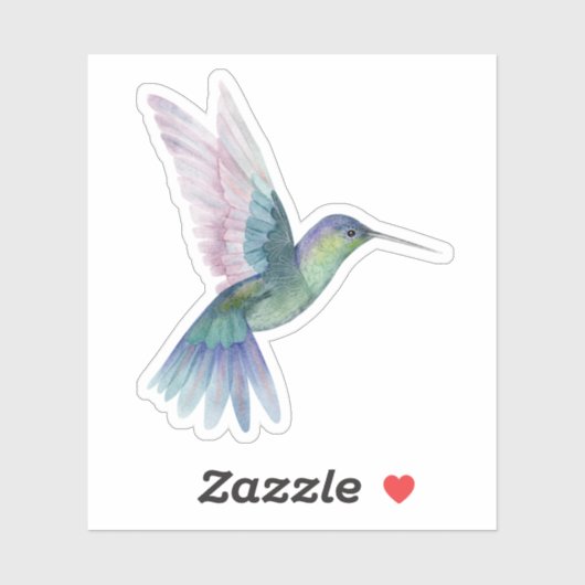 Sticker en vinyle coupé sur mesure pour colibris (Feuille)