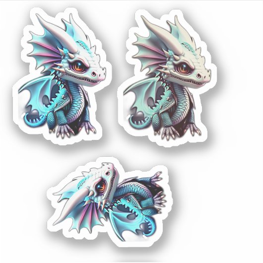 Sticker en vinyle coupé sur mesure pour dragon bla (Devant)