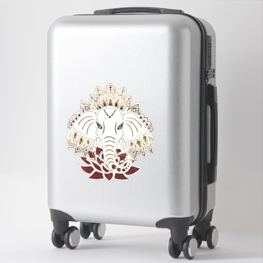 Sticker en vinyle coupé sur mesure pour éléphant b (Sur valise)