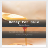 Sticker en vinyle coupé sur mesure pour l'apicultu (Feuille)