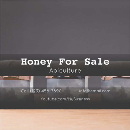 Sticker en vinyle coupé sur mesure pour l'apicultu (Devant)