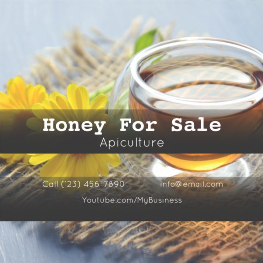 Sticker en vinyle coupé sur mesure pour l'apicultu (Devant)