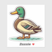Sticker en vinyle coupé sur mesure pour le canard  (Feuille)
