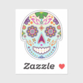 Sticker en vinyle coupé sur mesure pour le crâne d (Feuille)