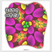 Sticker en vinyle coupé sur mesure pour les fleurs (Feuille)