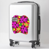 Sticker en vinyle coupé sur mesure pour les fleurs (Sur valise)