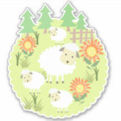 Sticker en vinyle coupé sur mesure pour les mouton (Devant)