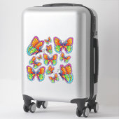 Sticker en vinyle coupé sur mesure pour les papill (Sur valise)
