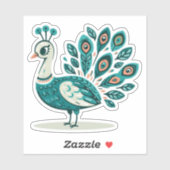 Sticker en vinyle coupé sur mesure pour oiseau de  (Feuille)