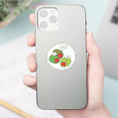 Sticker en vinyle coupé sur mesure pour trois oliv (Téléphone)