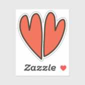 Sticker en vinyle coupé sur mesure Red Hearts Clip (Feuille)