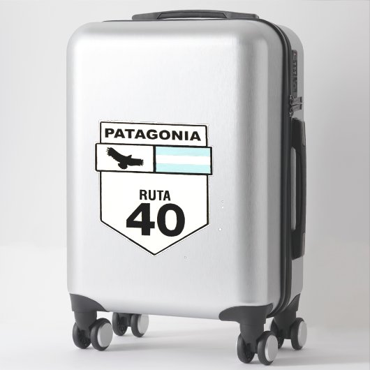 Sticker en vinyle Coupé sur mesure Ruta 40 (Sur valise)