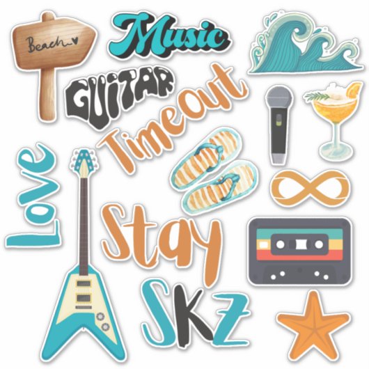 Sticker en vinyle coupé sur mesure SKZ Time Out (B (Devant)