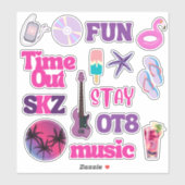 Sticker en vinyle coupé sur mesure SKZ Time Out (P (Feuille)