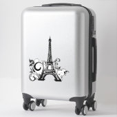 Sticker en vinyle coupé sur mesure Tour Eiffel (Sur valise)
